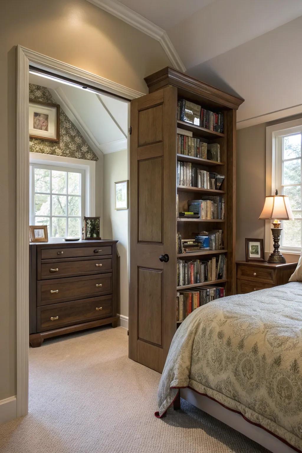 Surprise elements keep the bedroom design fresh and intriguing.