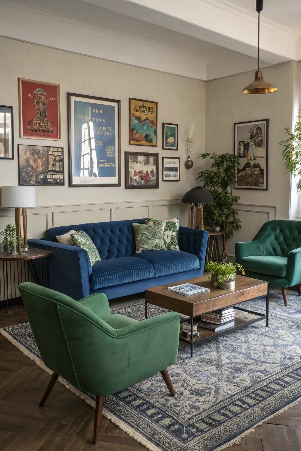An eclectic mix offers a rich tapestry of textures and styles.