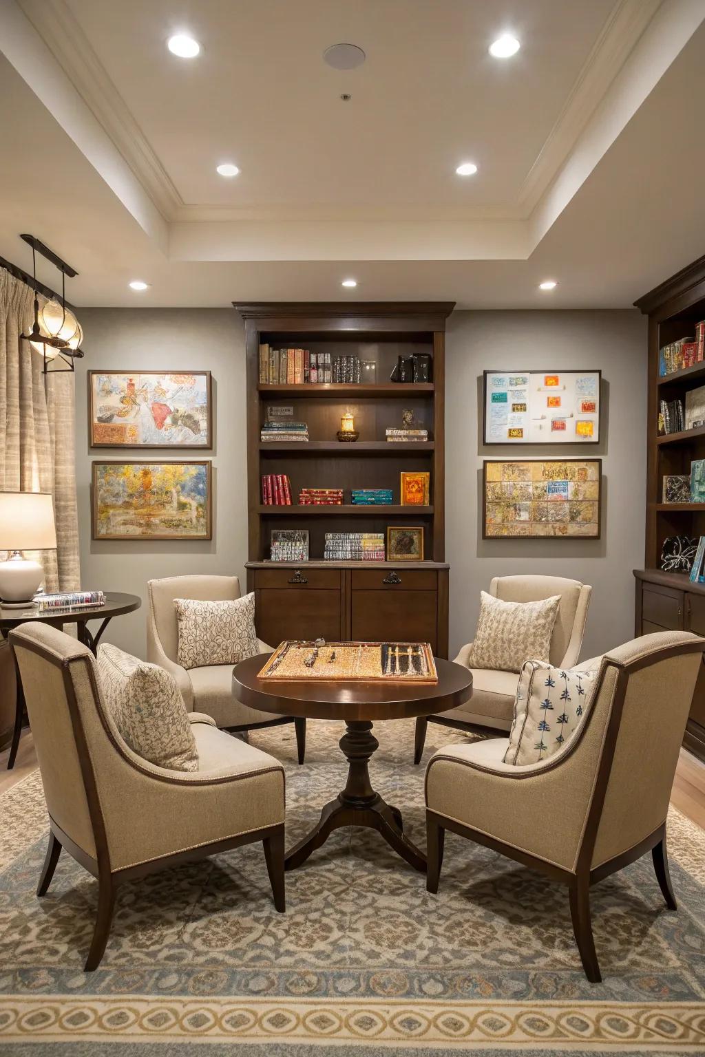 Harmonization in design fashions a balanced and welcoming space.