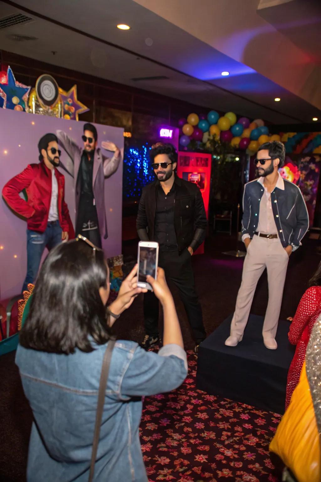 Pose with your favorite Bollywood stars for memorable photos.