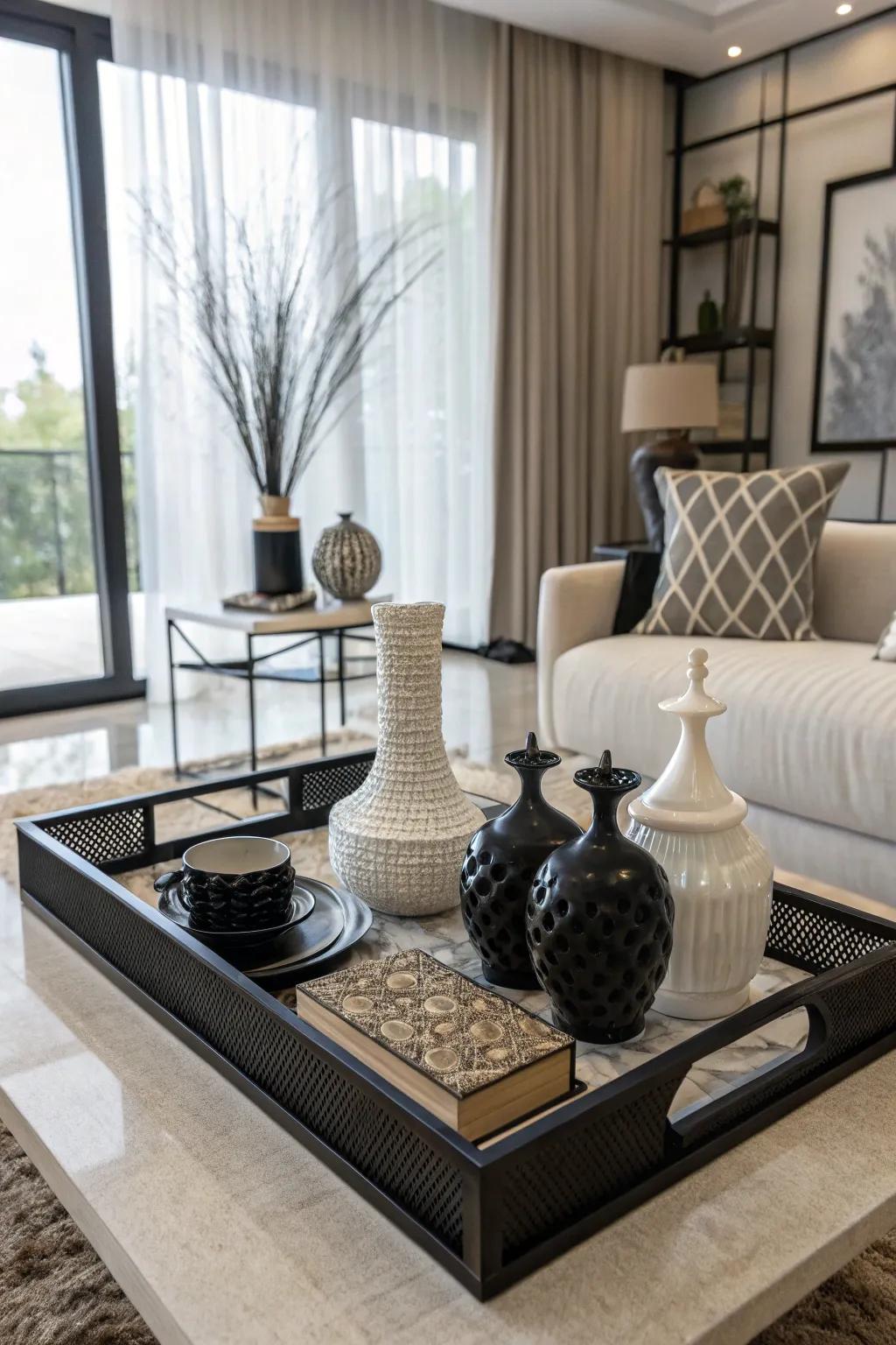 Monochromatic enchantment showcasing a single-color scheme on a showpiece base.