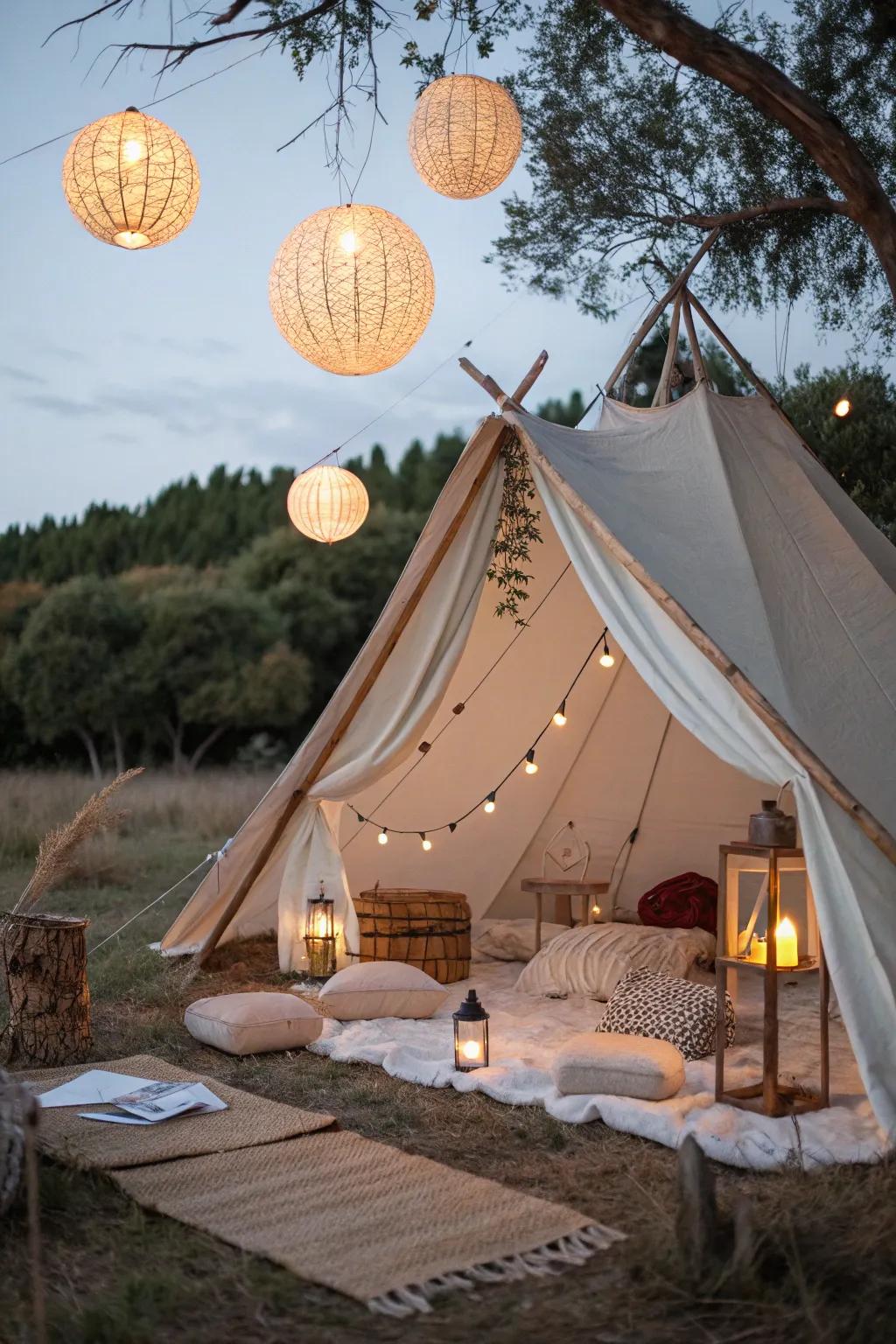 Transform your space into a dreamy retreat with the enchanting glow of cardboard orbs.