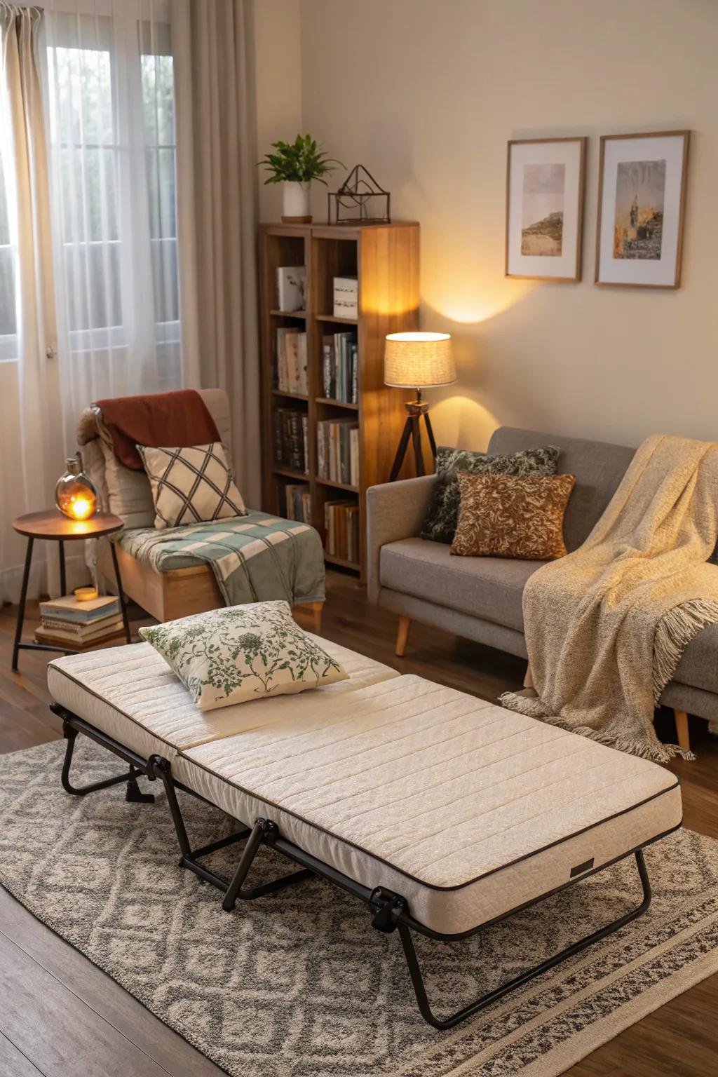 Portable mattress beds offer a quick and easy solution for extra sleeping space.