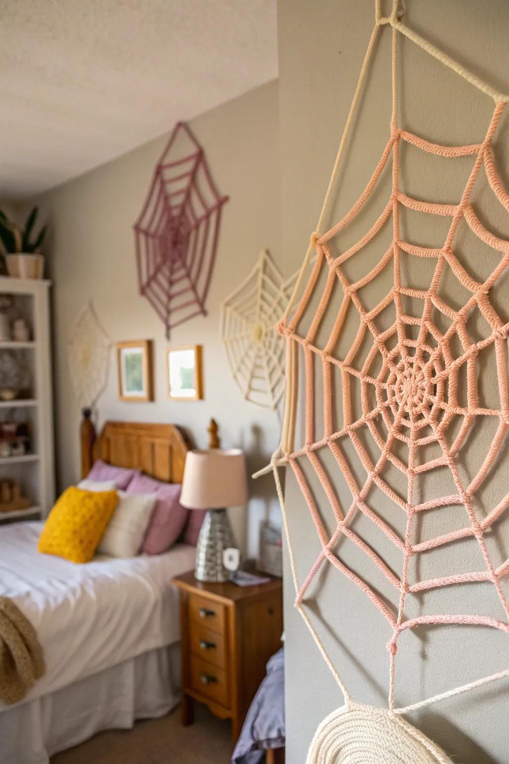 DIY arachnid webs append a personal and spooky feature to your aesthetic.