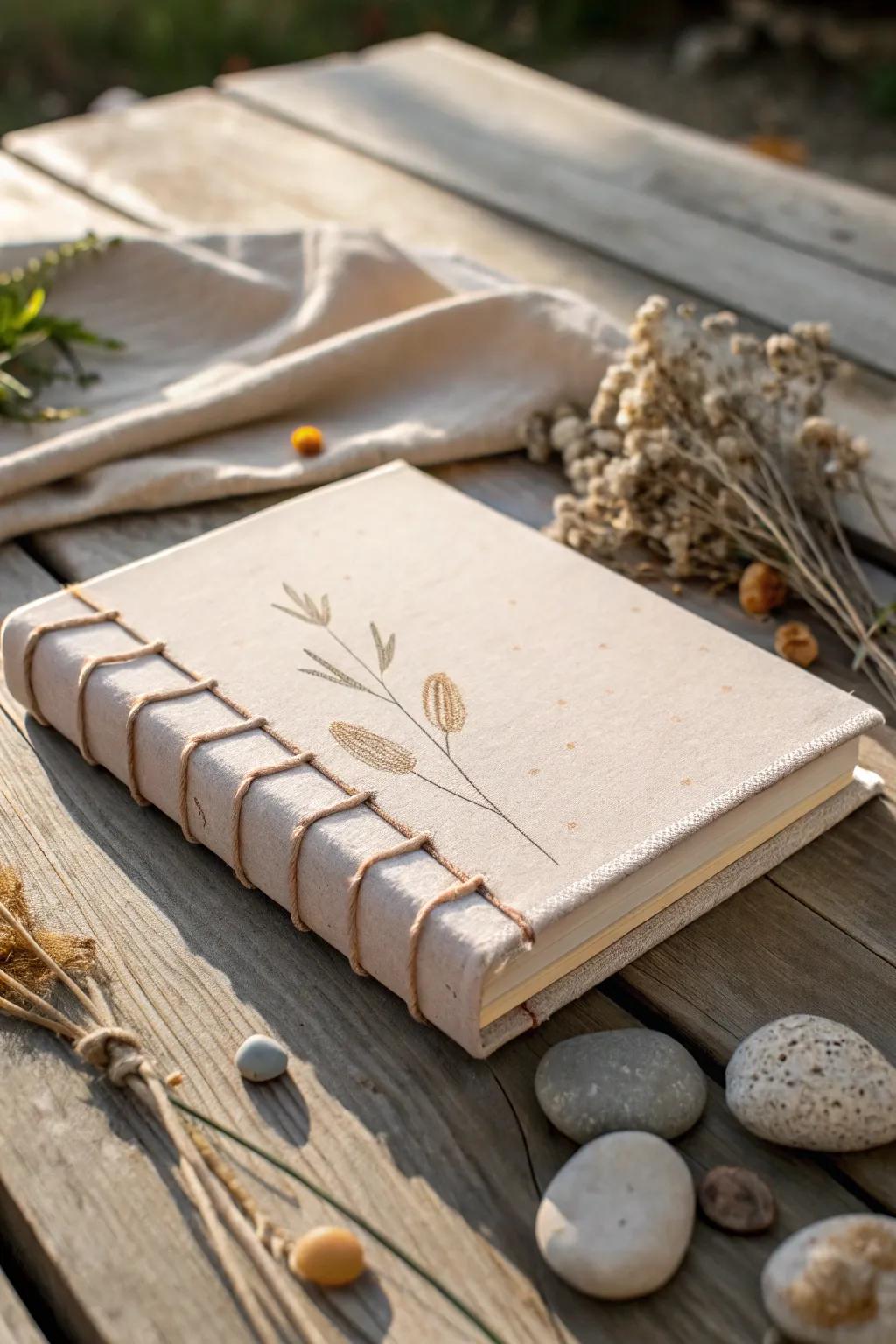 Transform your upcycled constituents into a breathtaking eco-conscious book, where minimalist design converges with the art of craftsmanship.