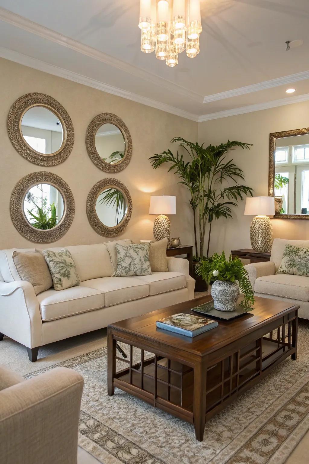 Enhance harmony with Feng Shui reflector placements.