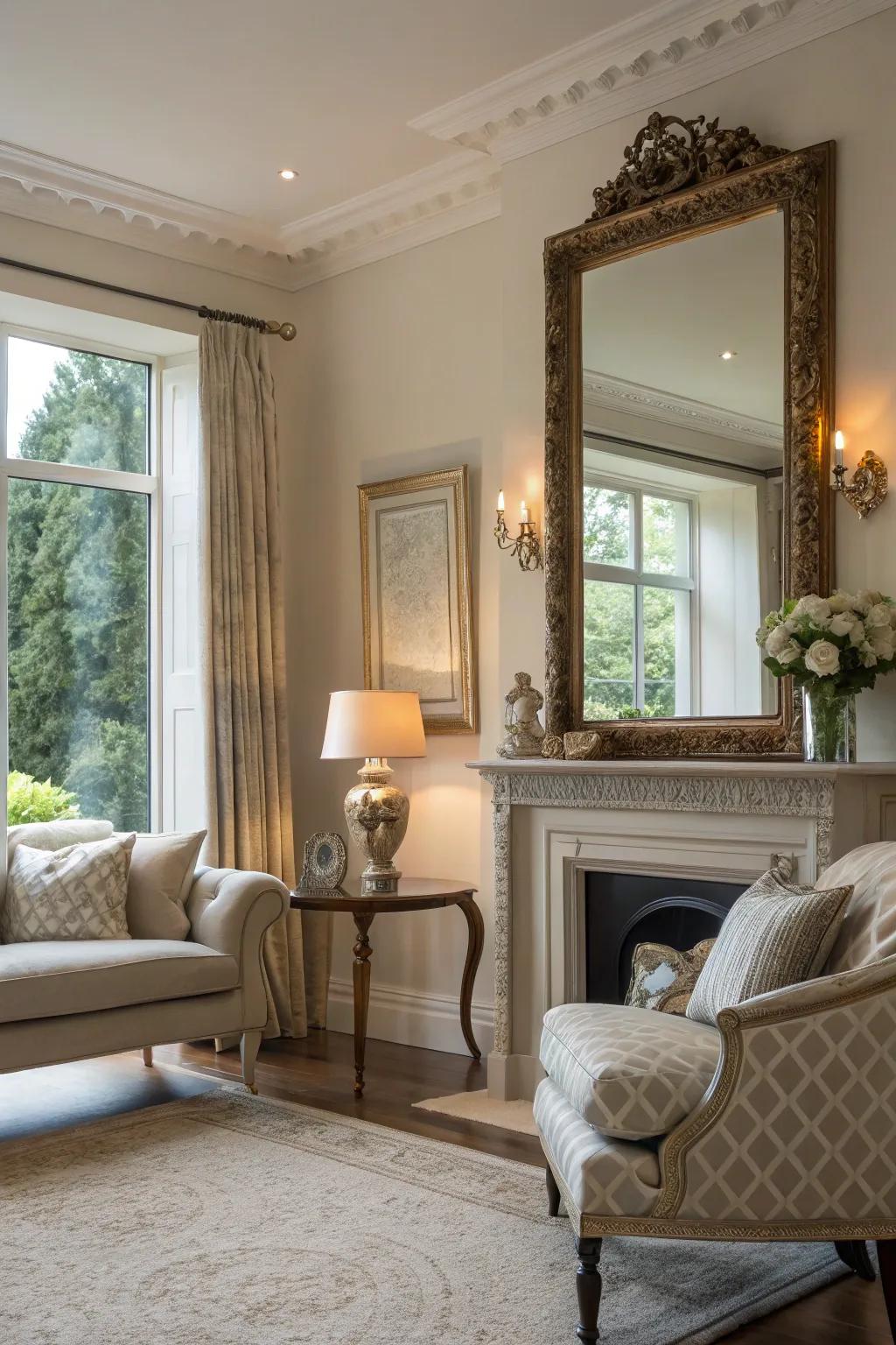 Bevelled reflectors add elegance and light reflection.