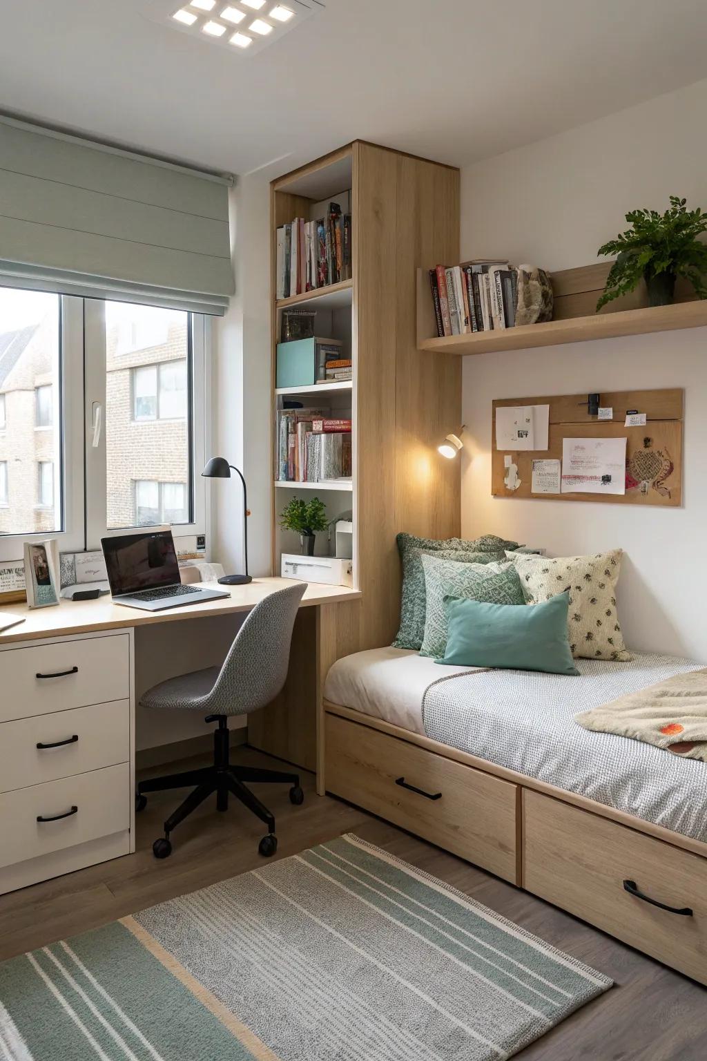 Multi-purpose areas maximize utility and comfort.