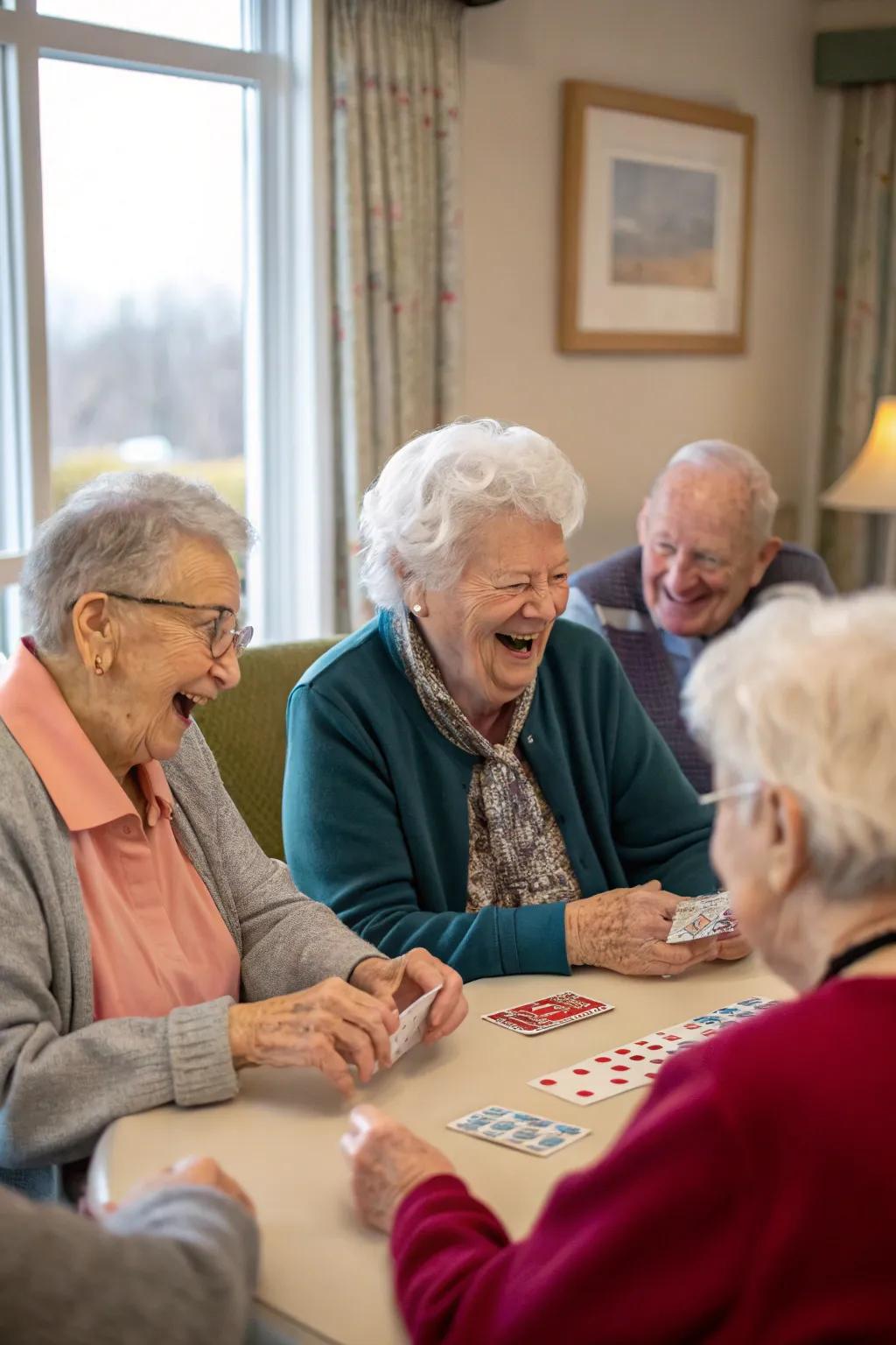 Residents relishing an interactive narrative game filled with imagination.