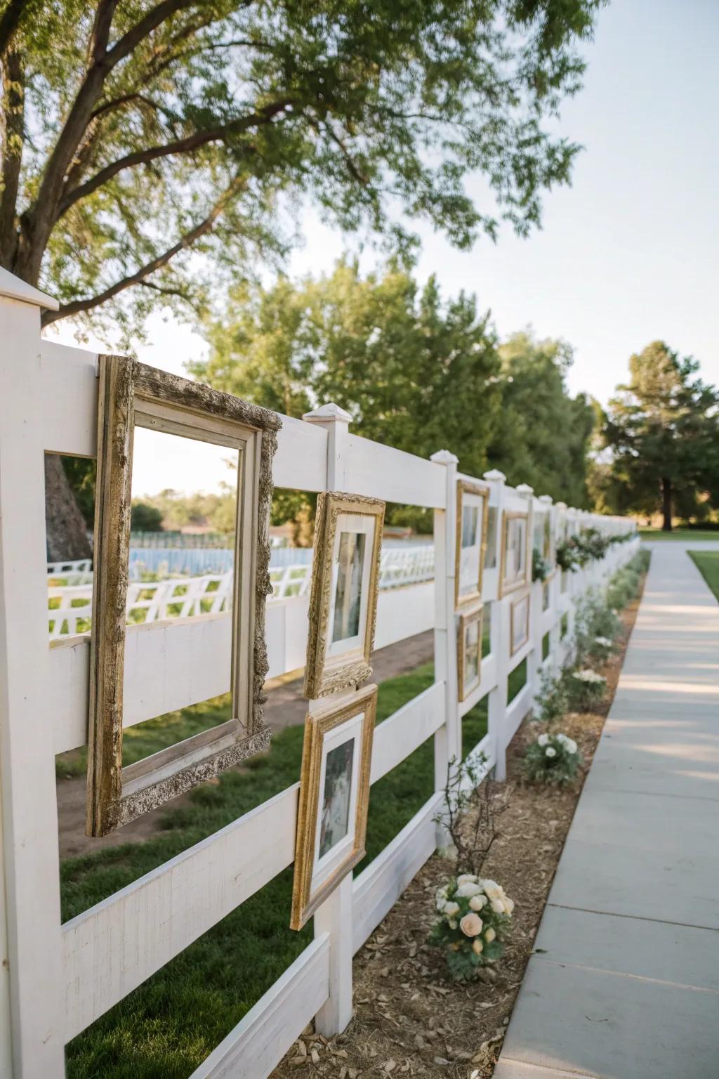 Get creative using empty photo holders.