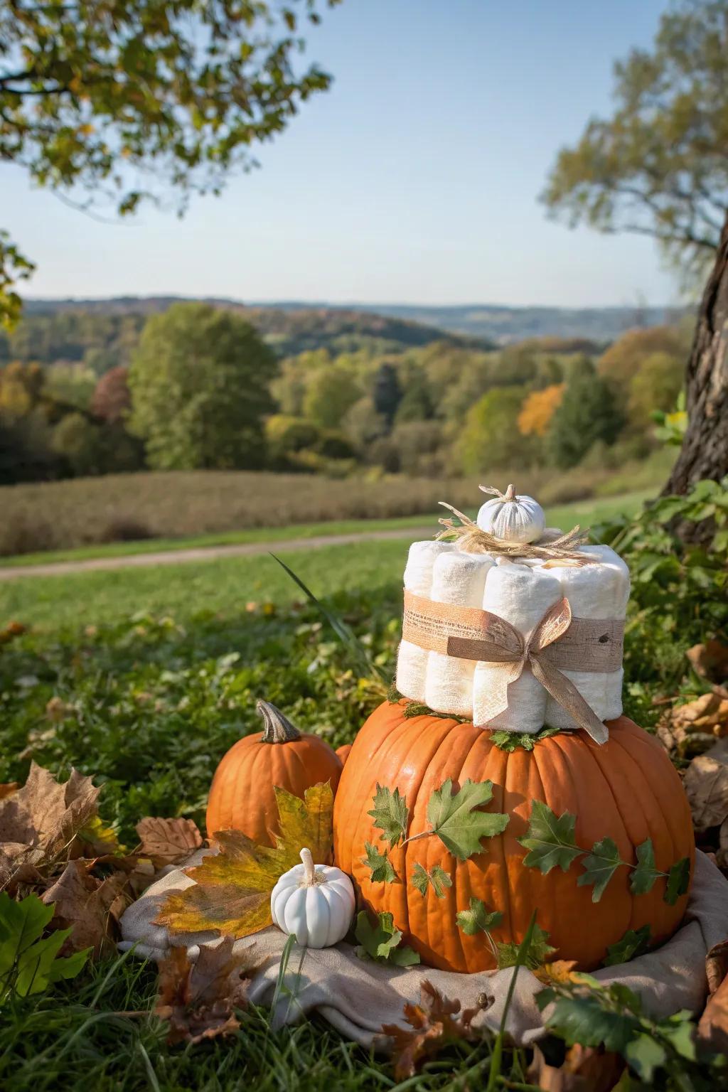 Eco-conscious squash nappy cakes align with sustainable selections.