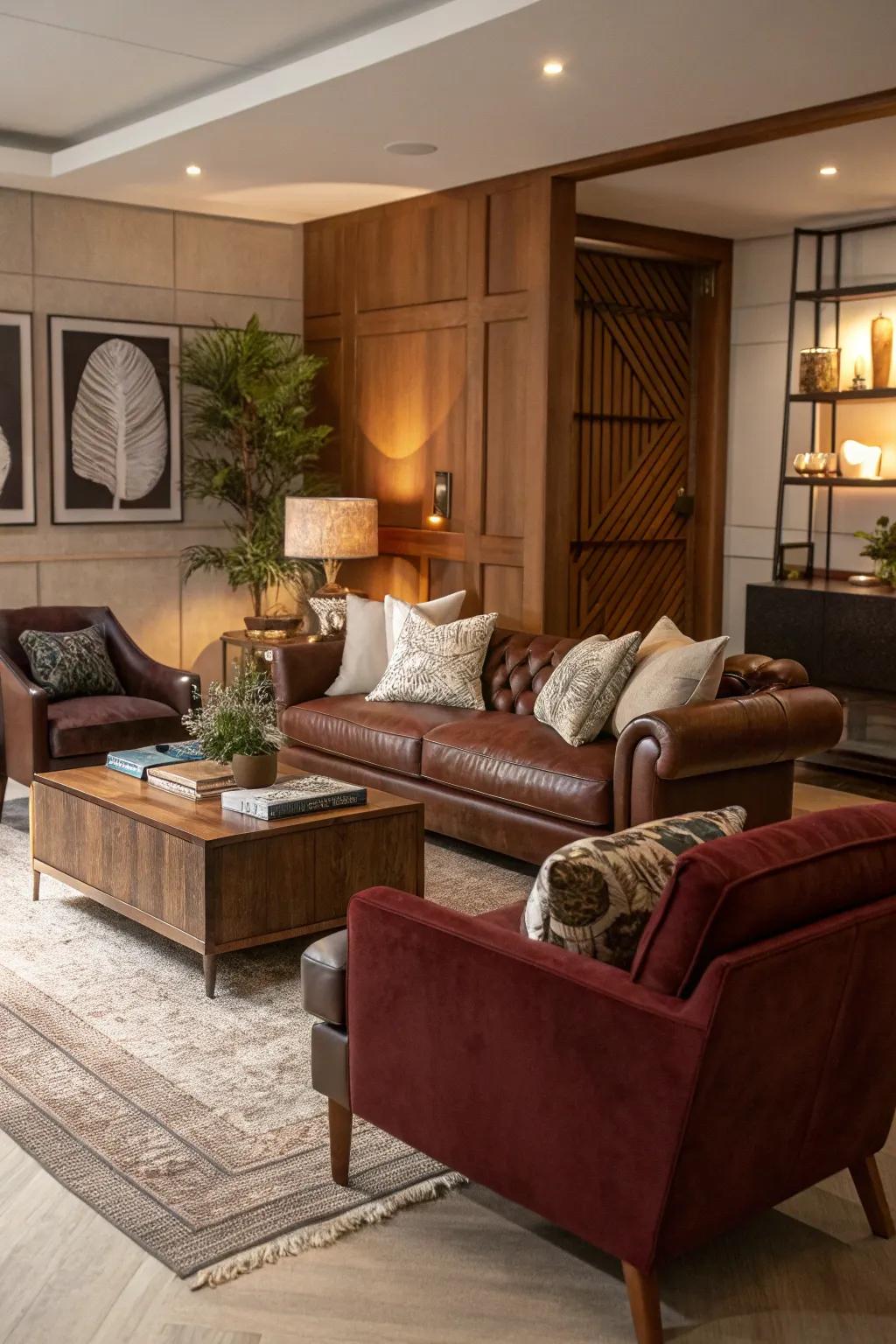 Feels add depth and tactile interest to the space.