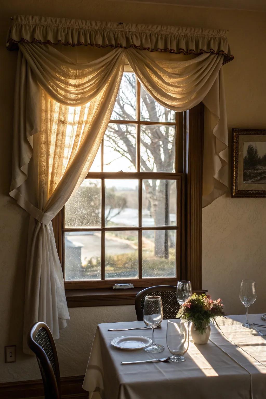 A subtle valance offers an understated and exquisite window solution choice.