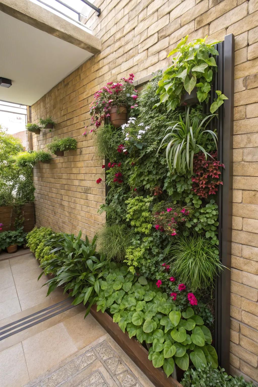 Hanging gardens amplify space and enhance style.
