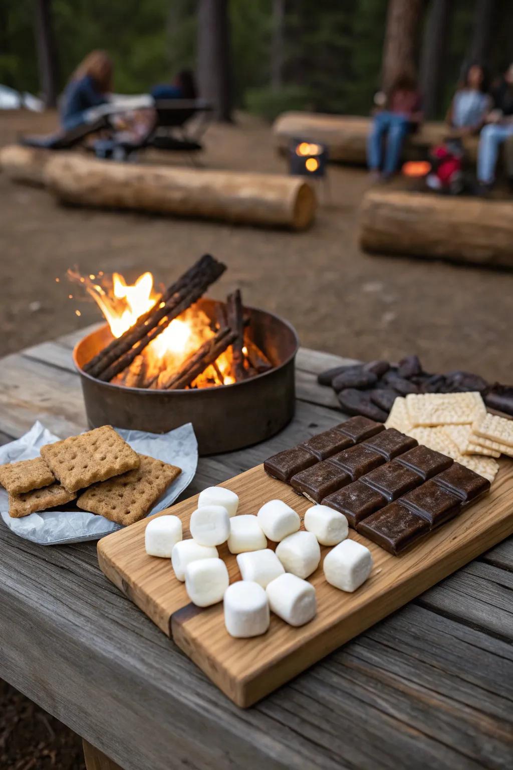 Interactive confection bar with all the fixings.