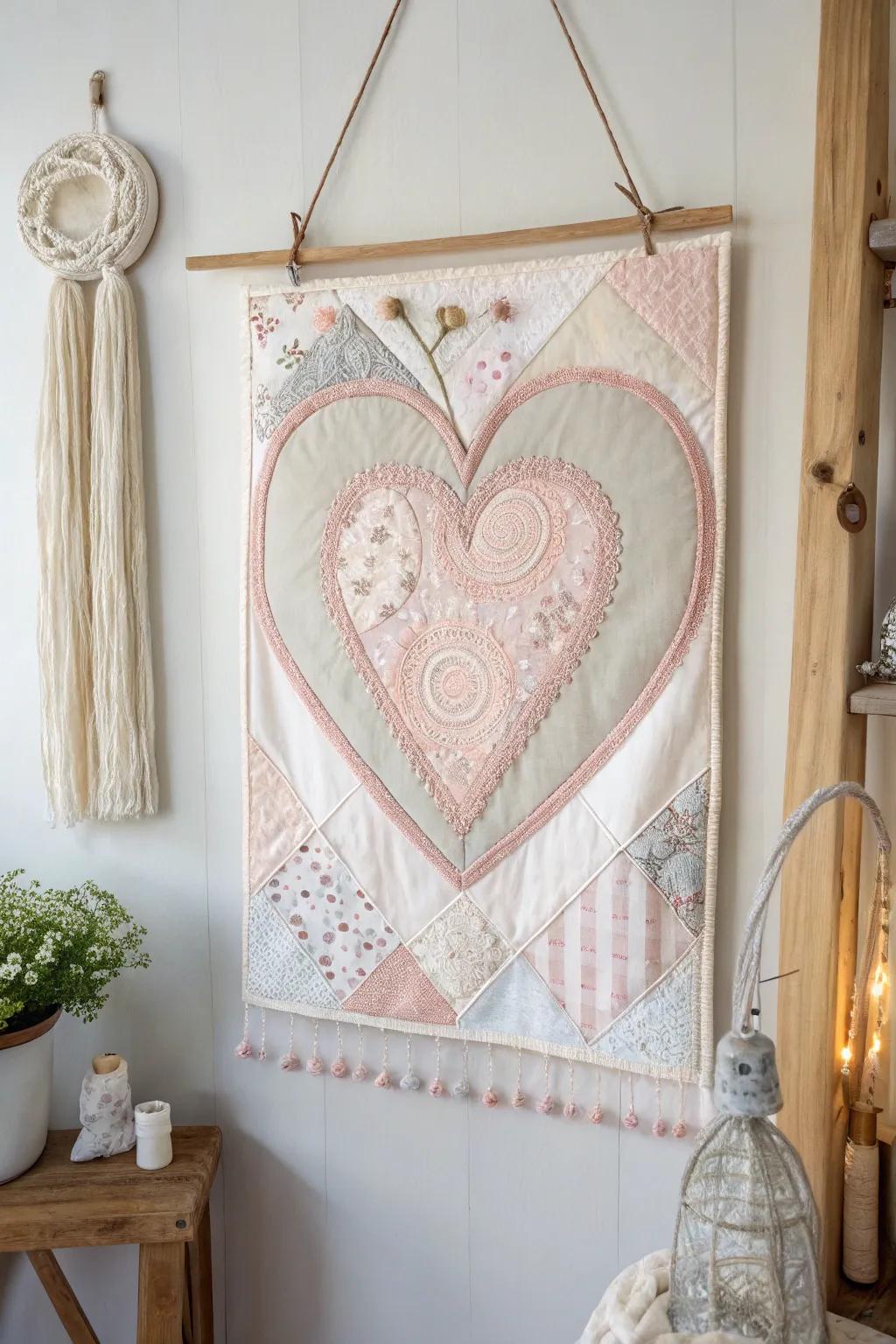 Embrace affection through this enchanting heart-centric wall decor, a flawless fusion of minimalist vision and boho allure.