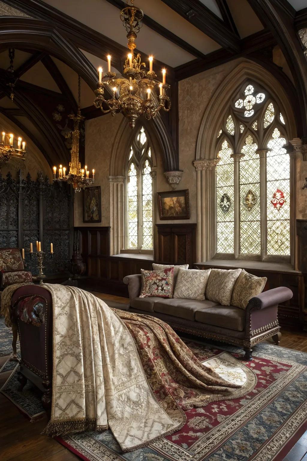 Piled textiles inject texture and abundance.