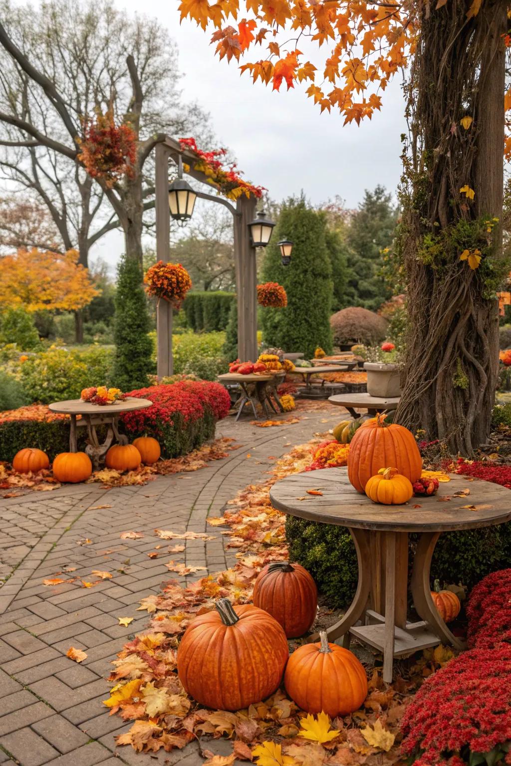 Seasonal ornamentation sustains gardens' sensation of freshness and stimulation.