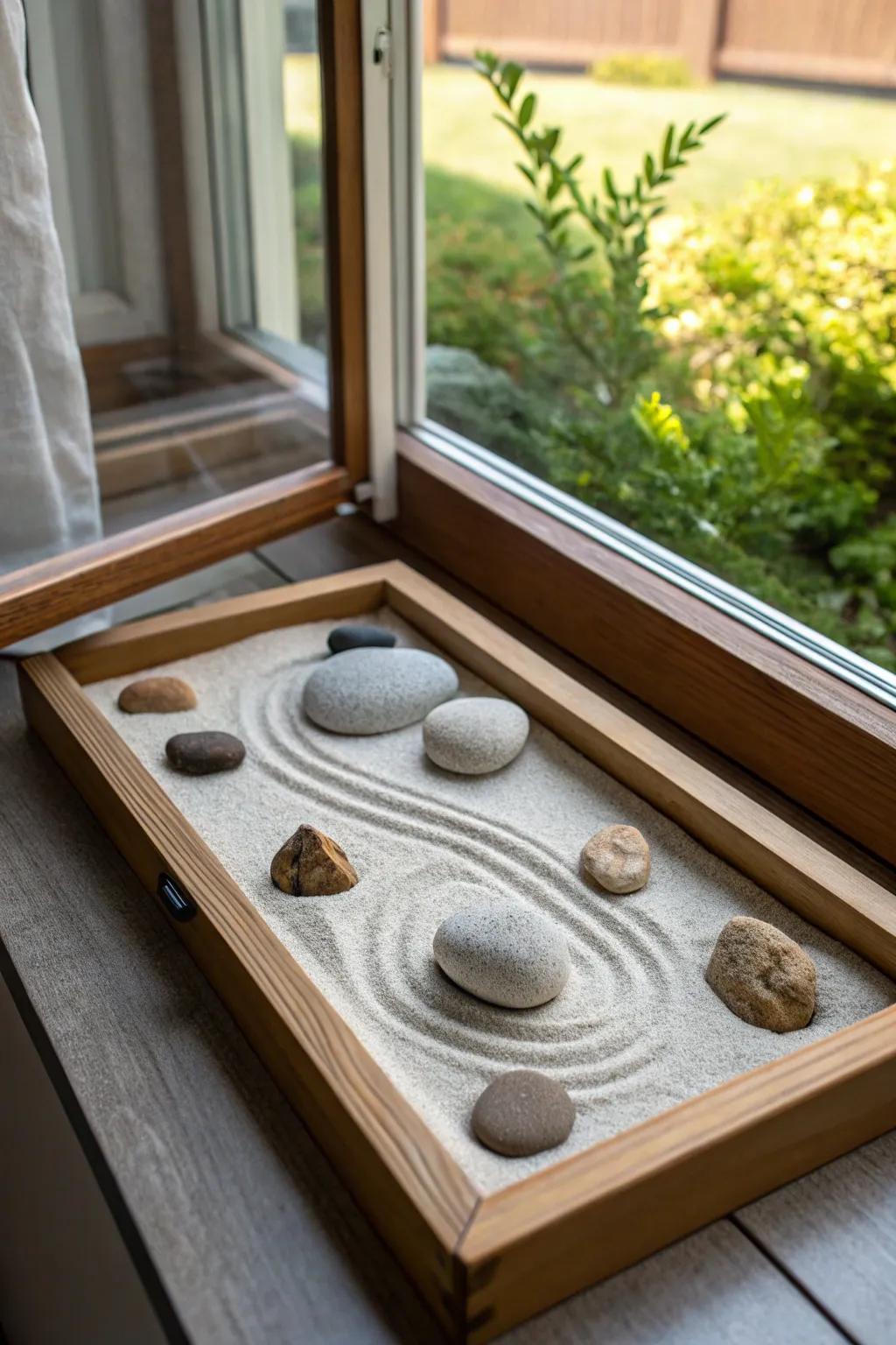 A zen plot allows peace and relief.