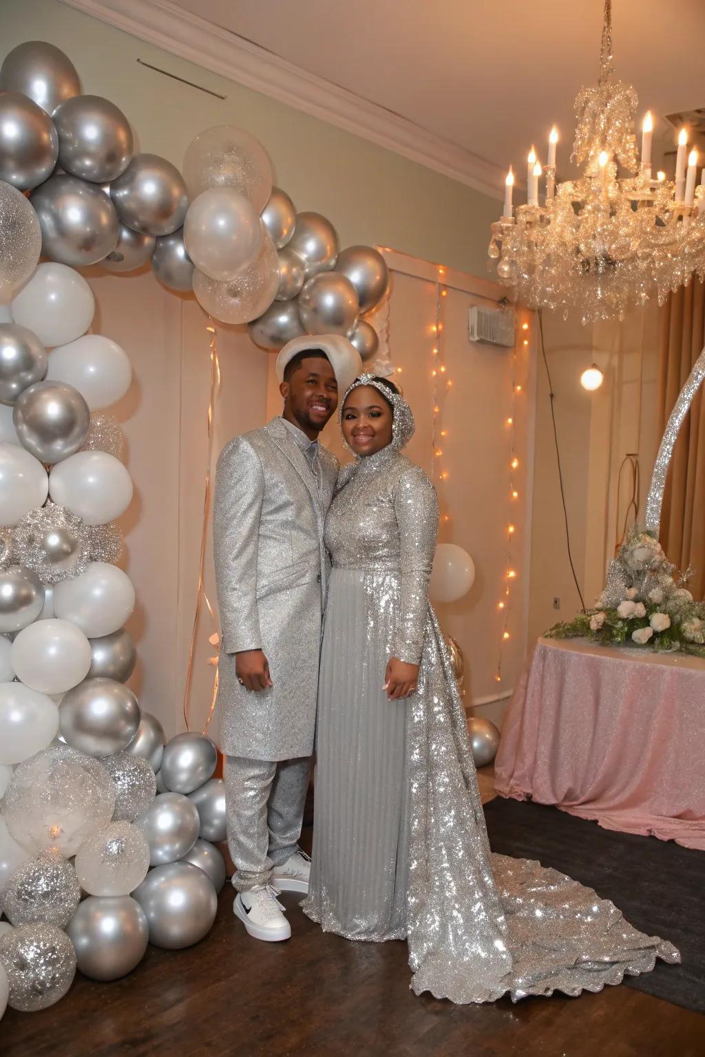 Marking 25 years of love with silver splendor.