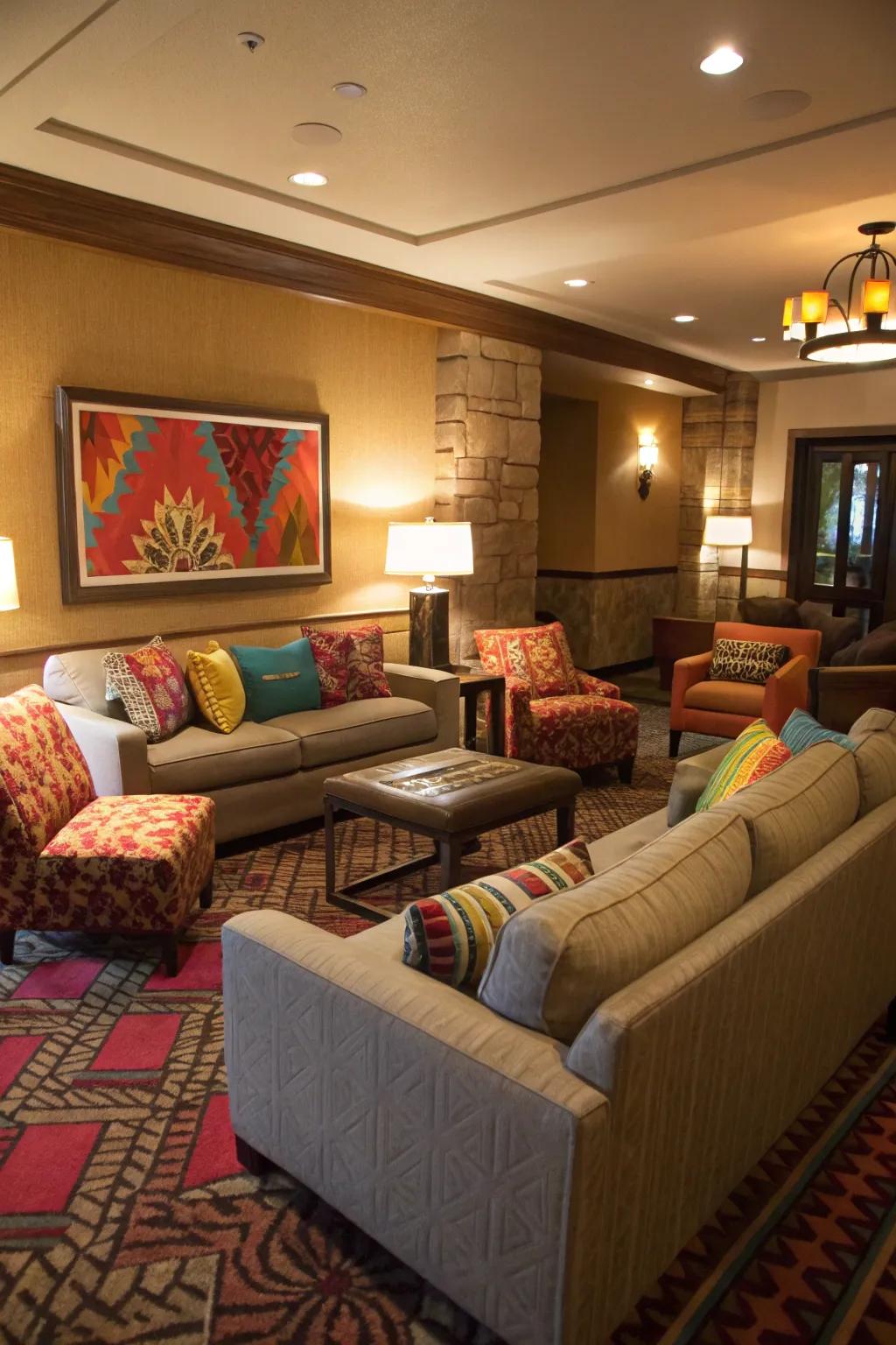 An inviting seating area designed for ultimate relaxation in an Arizona room.