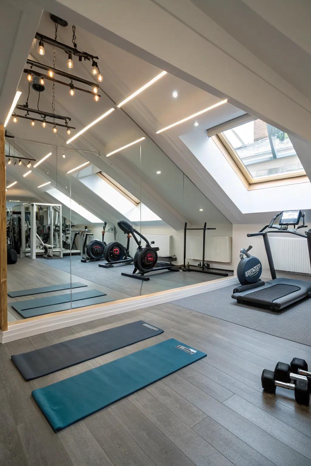 Mirrors give the illusion of more room while being practical.