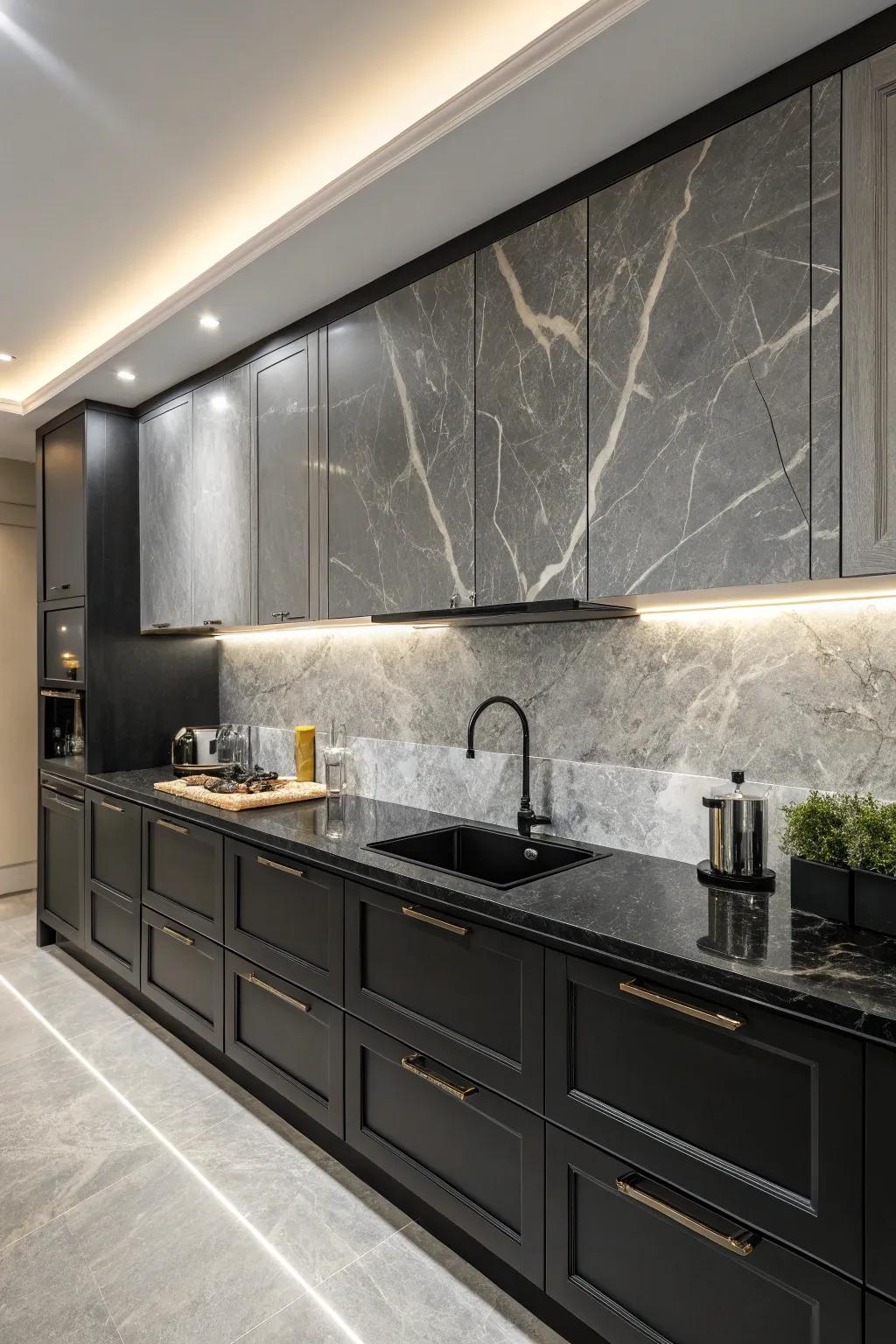 Slate stone backsplashes enhance any culinary space with a hint of sophistication.