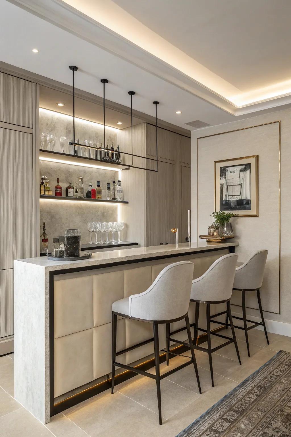 Modern minimalist panels provide a pristine and spacious impression.