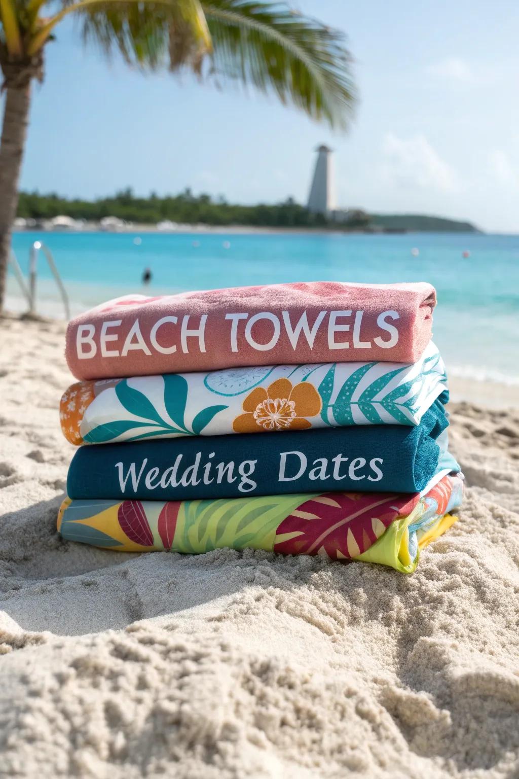 Customized beach wraps provide both practicality and a personal keepsake.