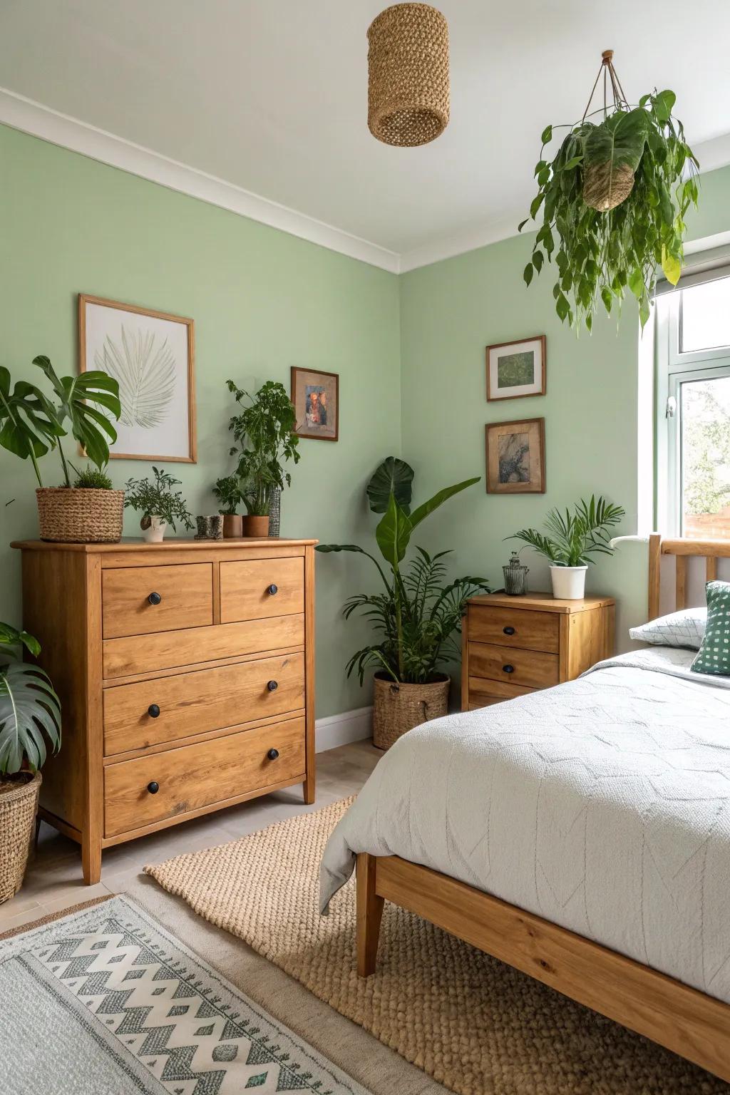 Welcome nature with invigorating light green tones.