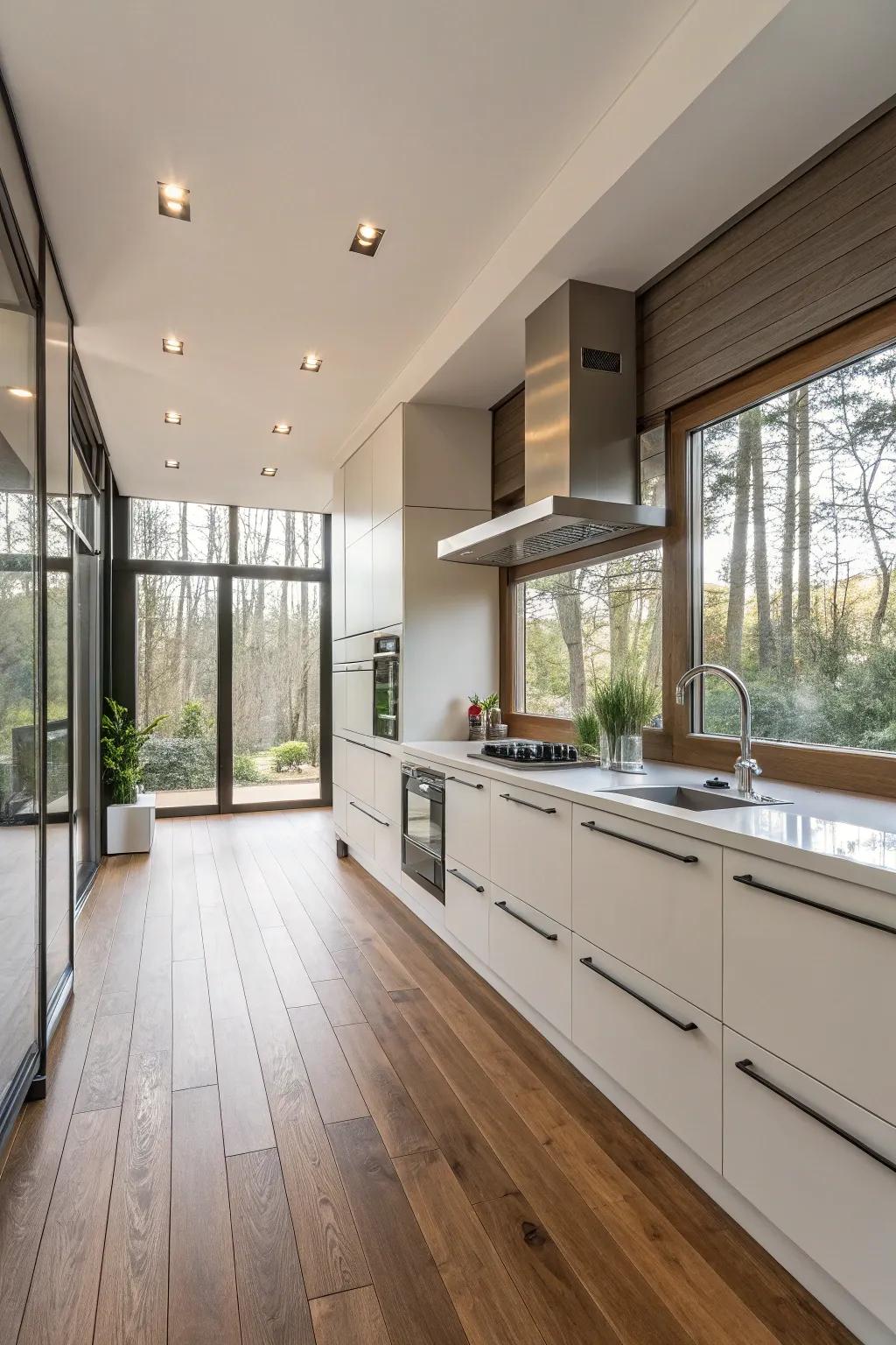 Engineered wood masterfully replicates the beauty of natural wood while offering increased durability.