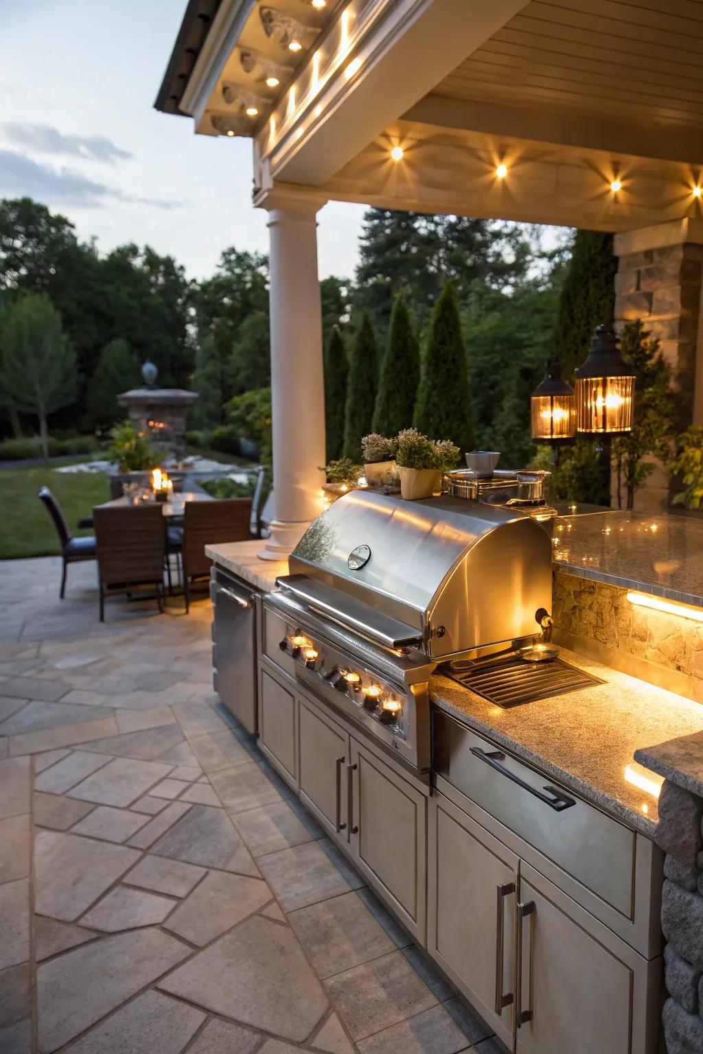 Integrated sparks offer a smooth illumination solution for grills.