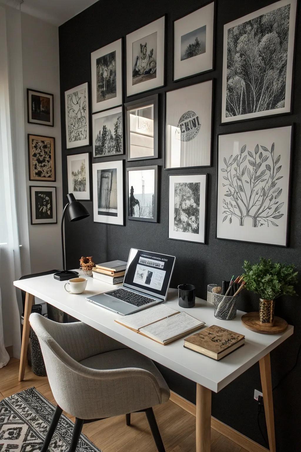 Transform your barrier into an individualized exhibition with two-tone art pieces.