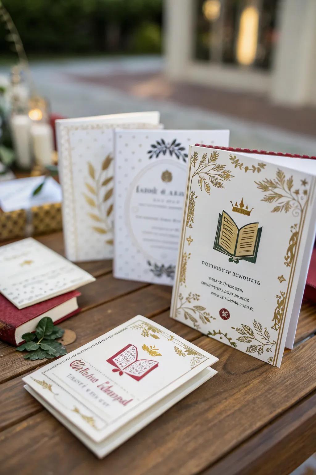 Set the stage with imaginative invitations.
