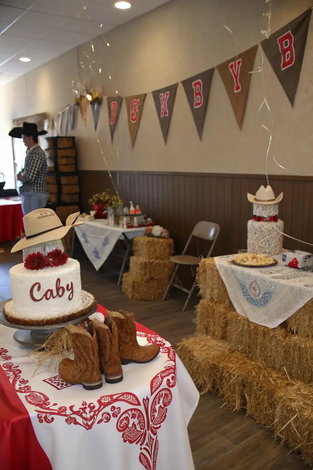 Country cowboy-themed baby shower bringing the wild west charm to your celebration