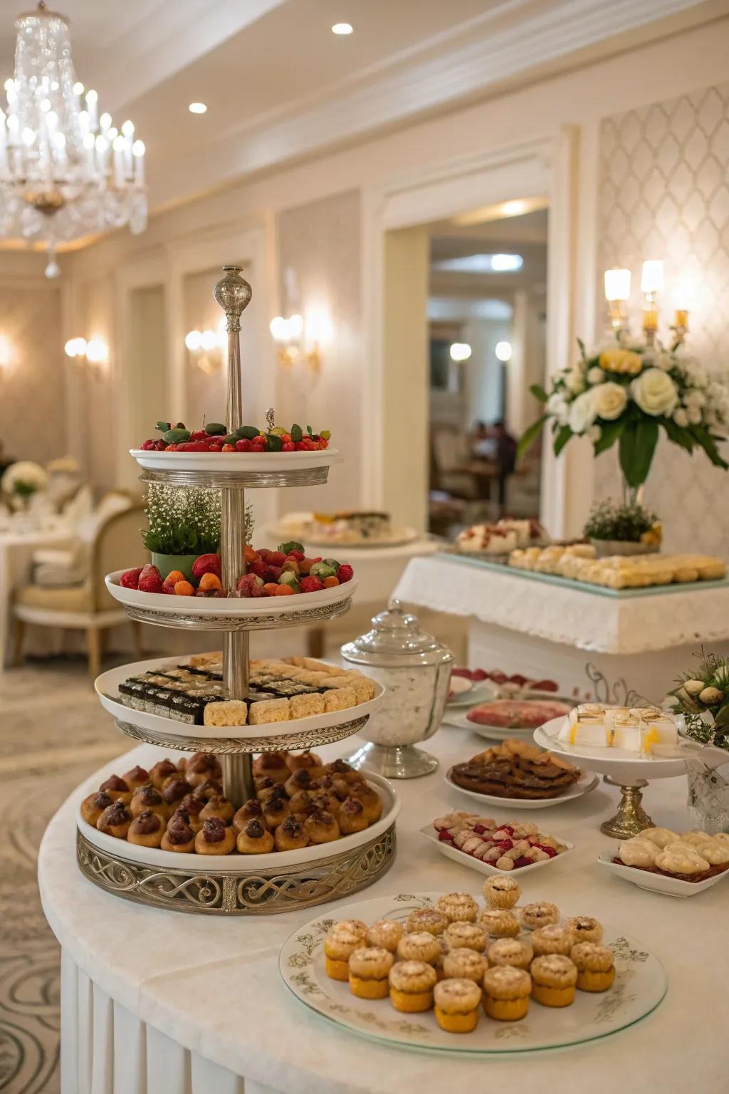 Produce visual intrigue with multi-level sophistication employing multi-tiered displays.