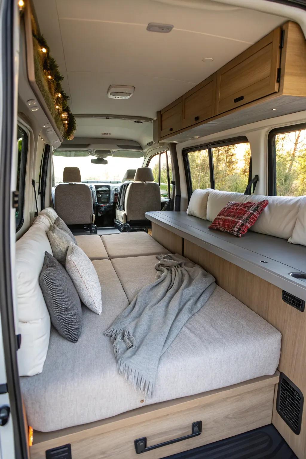 Enjoy the convenience of convertible dinette beds, offering both a dining area and a cozy sleeping space.