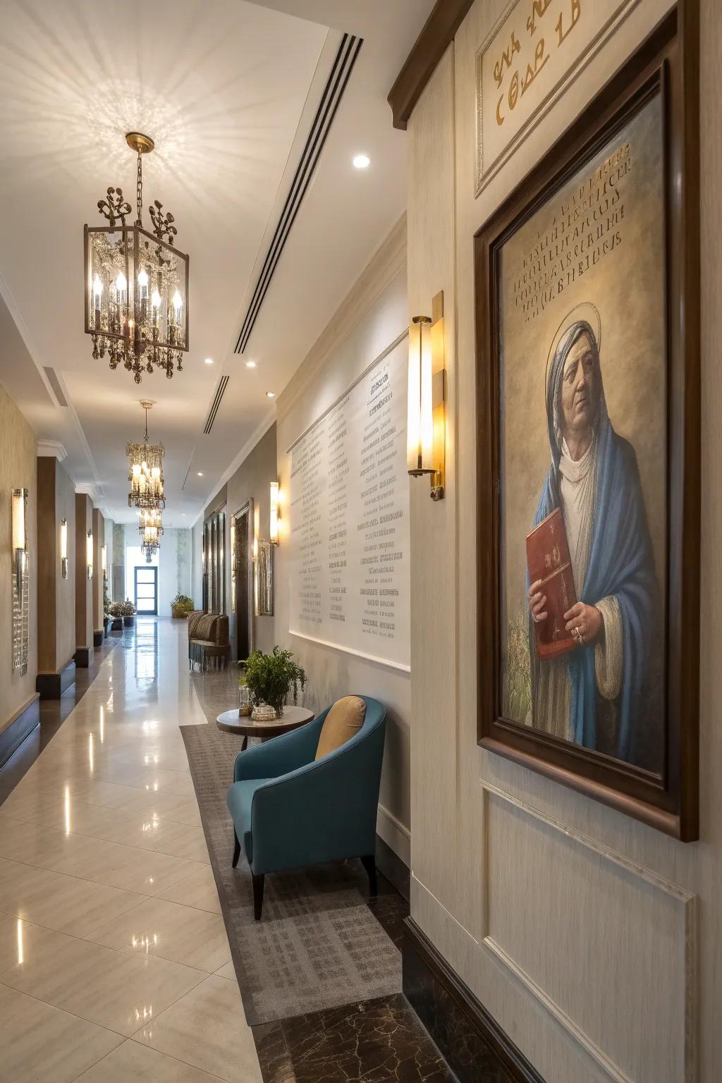 Devotional art can uplift and motivate your home's atmosphere.