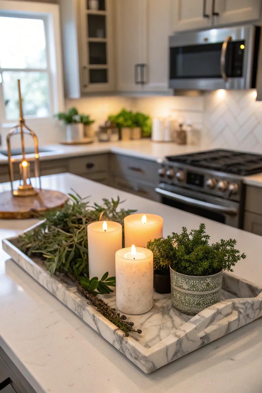 Boost arrangement and beauty using decorative plates.