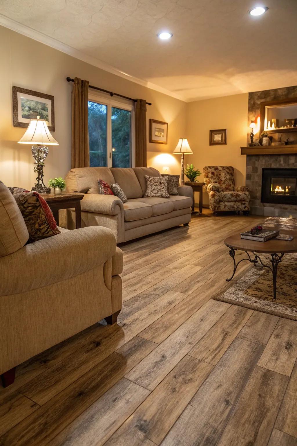 Imitation wood floors: cost-effective sophistication for your dwelling.