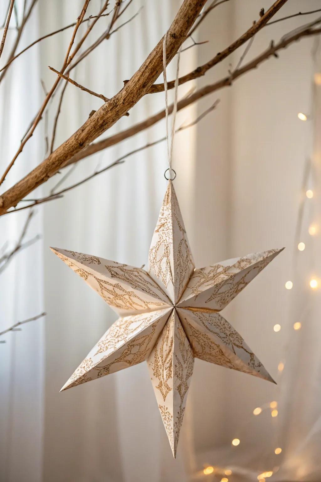 Brighten your season with handmade paper star decorations, where ease meets sophistication.