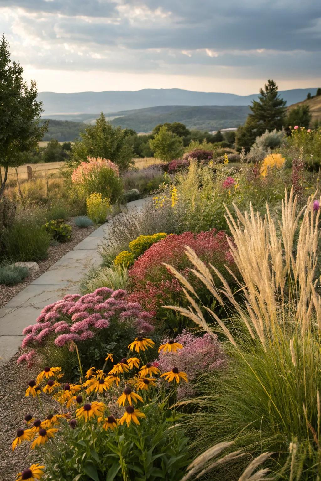 Native flora thrives in Colorado’s climate, injecting vivid tones into your garden.