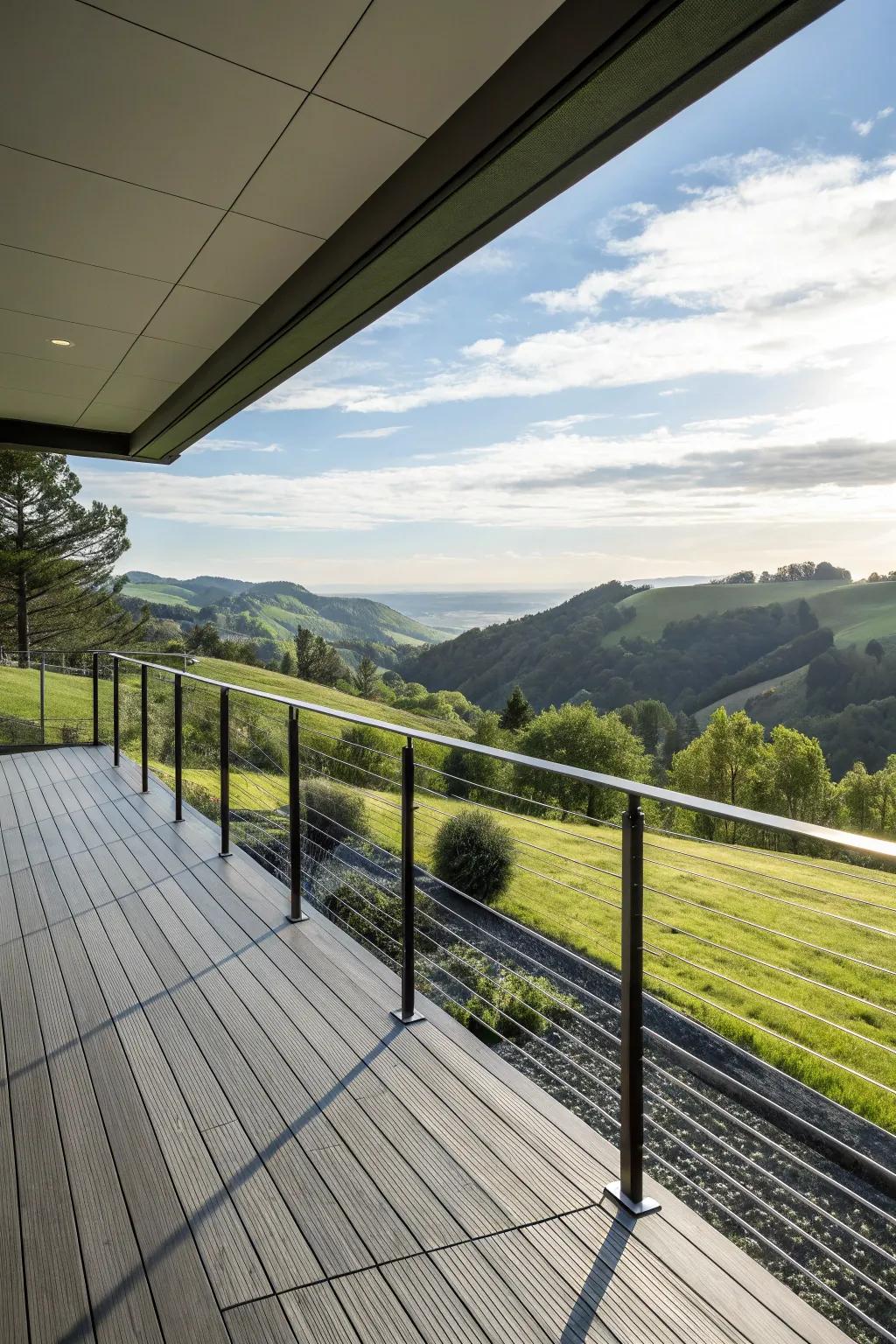 Clear views with wire borders for a contemporary and refined appeal.