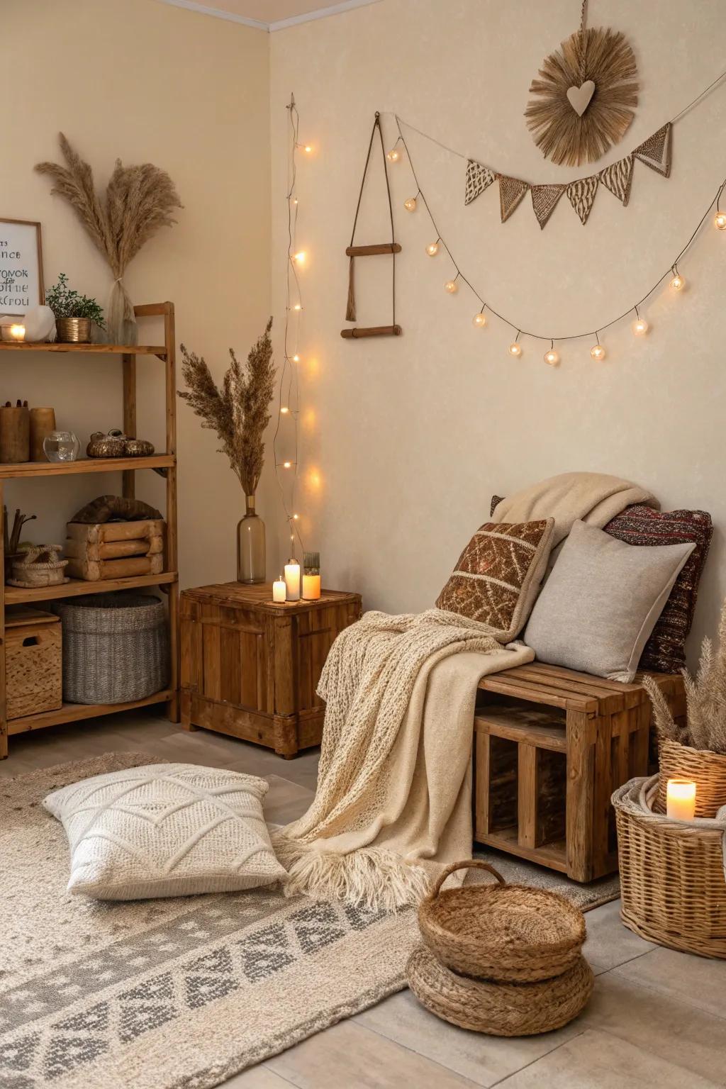 Subdued hues infuse your area with comfort and serenity.