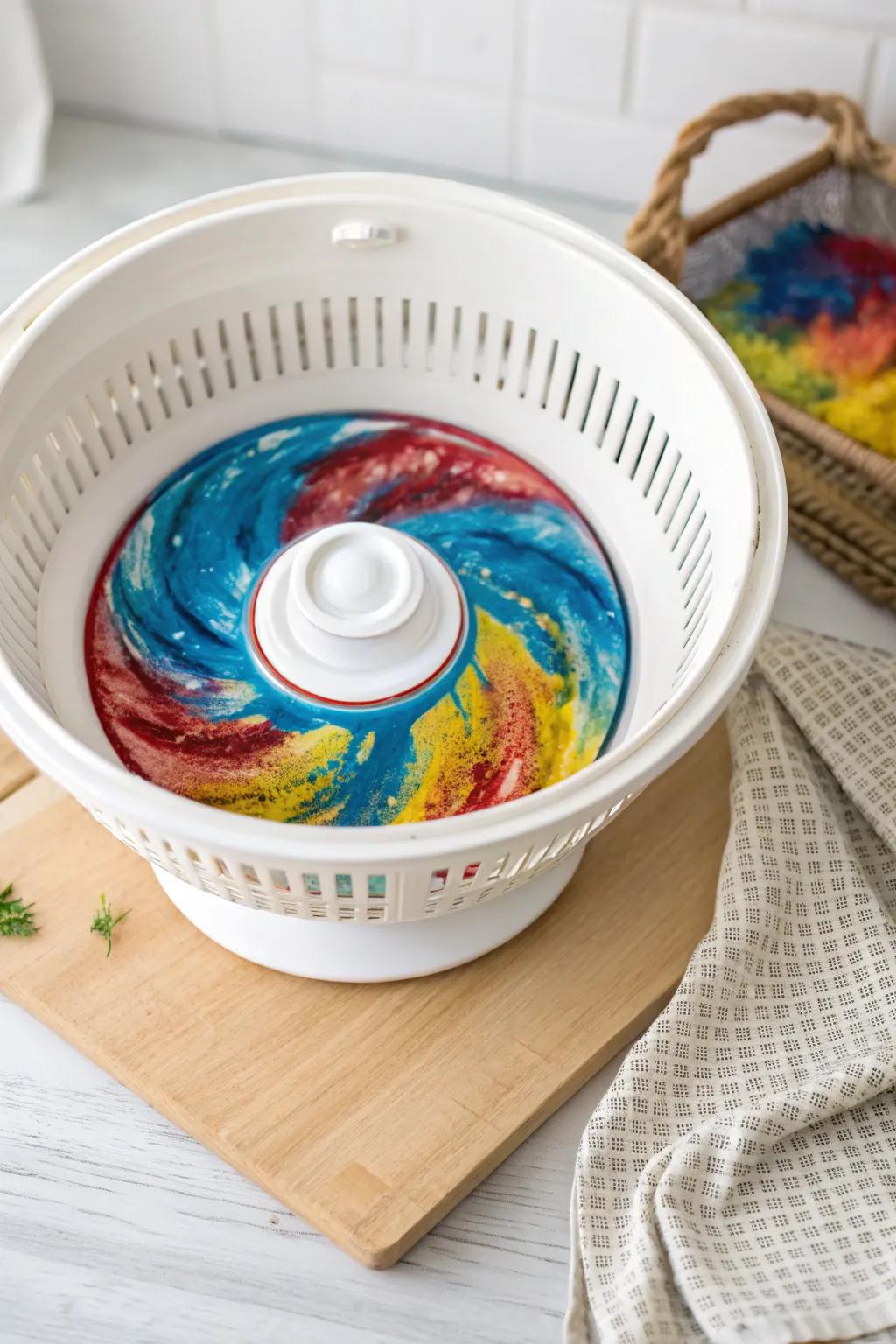 Bring out your creative side with everyday things – it’s spin art magic in action!