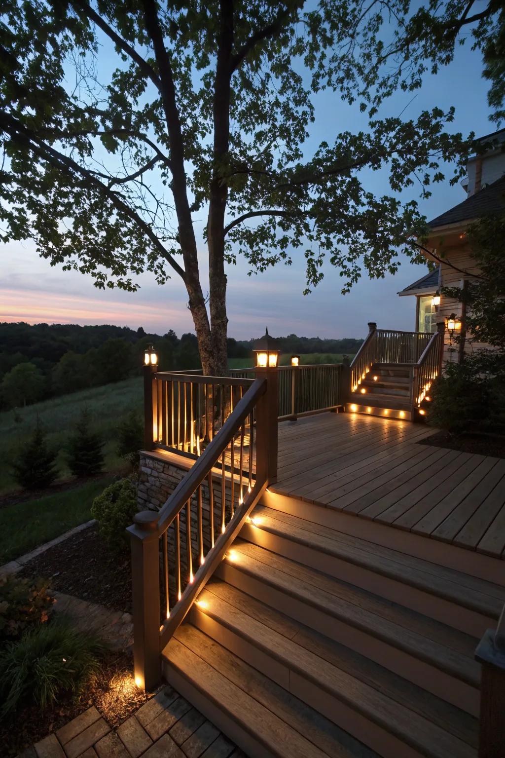 Handrail lights introduce sophistication and security