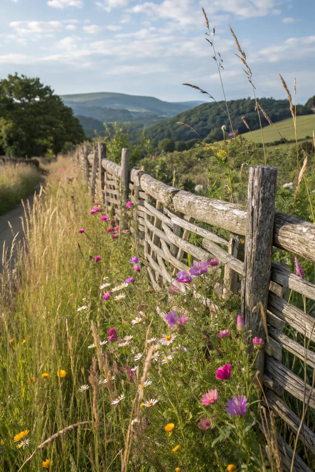The interlaced weave motif infuses a countryside allure into any garden.