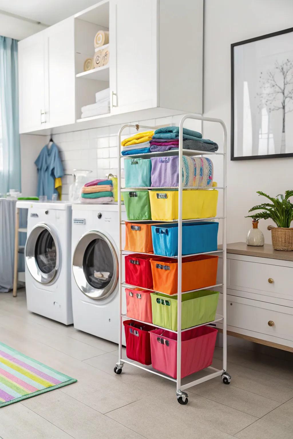 Effectively sort your items using a stylish divided transport unit.