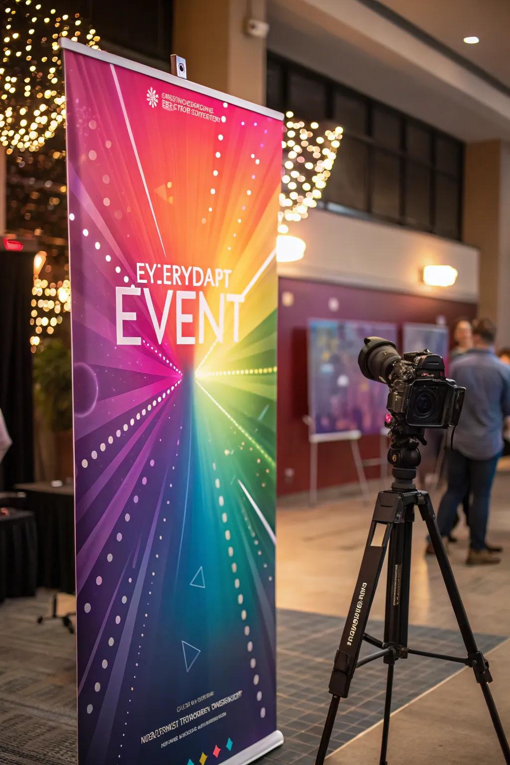 Fill your event poster with vibrant gradients to enthrall and excite! 🌈 #ColorPop #EventDesign