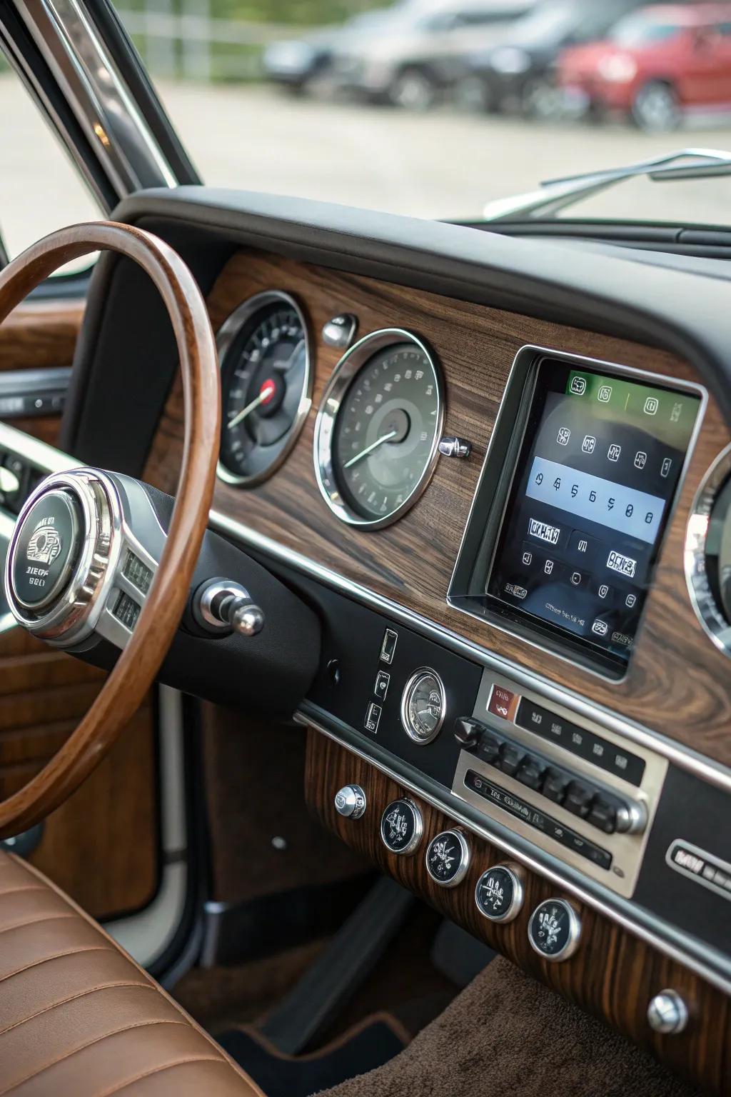 Classic style meets modern usefulness on your control panel.